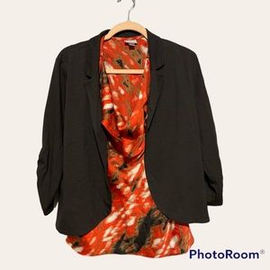 Worthington Red and Black Marble Print